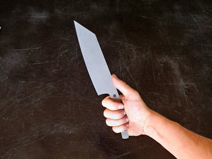 Bunka Chef Knife Blank (Unfinished): Stainless or High Carbon Steel, DIY Kitchen Knife