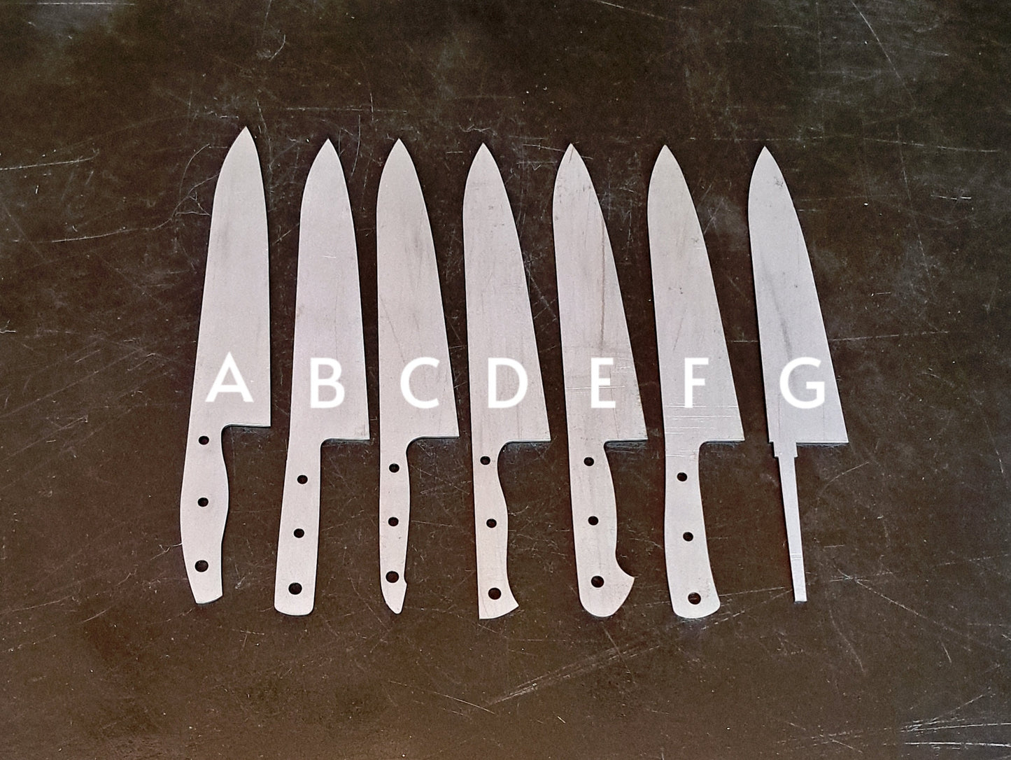 Gyuto Chef Knife Blank (Unfinished): Stainless Steel or High Carbon, DIY Kitchen Knife