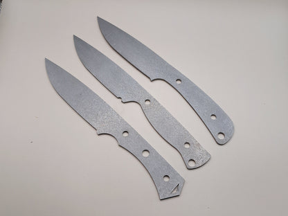 9 Inch Drop Point Knife Blank (Unfinished): High Carbon or Stainless Steel, DIY Blade