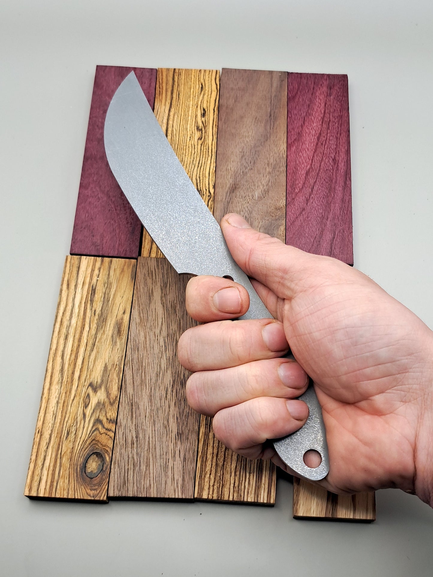 9 Inch Skinner Knife Blank (Unfinished): High Carbon or Stainless Steel, DIY Blade