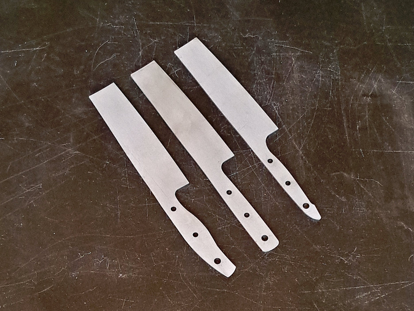 Nakiri Chef Knife Blank (Unfinished): Stainless or High Carbon Steel, DIY Kitchen Knife