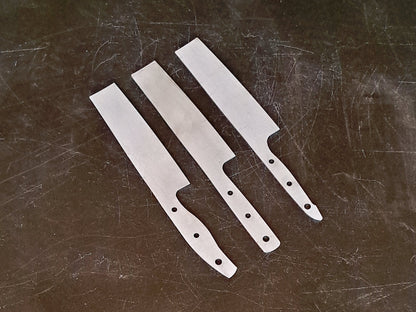 Nakiri Chef Knife Blank (Unfinished): Stainless or High Carbon Steel, DIY Kitchen Knife