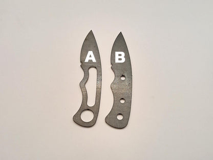 Drop Point Knife Blank (Unfinished): High Carbon or Stainless Steel, DIY Knife Making