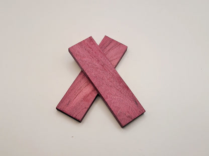 Purpleheart Knife Scales: Exotic Hardwood DIY Knife Handle Blanks