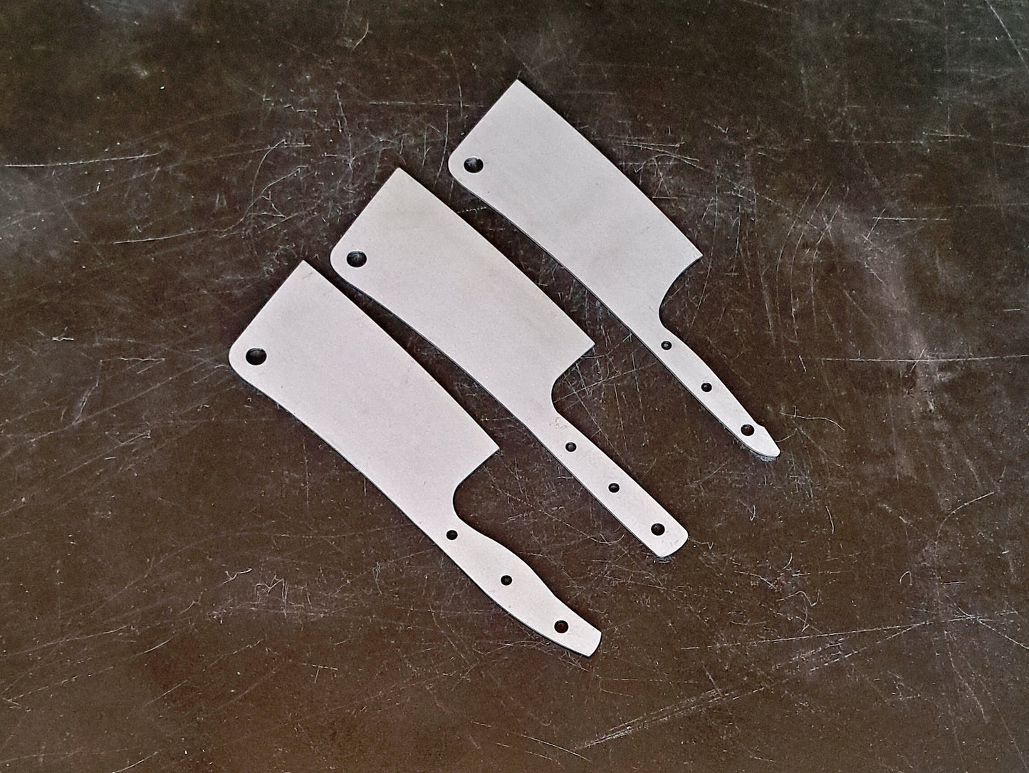 Cleaver Chef Knife Blade Blank (Unfinished): High Carbon or Stainless Steel, DIY Kitchen Knife