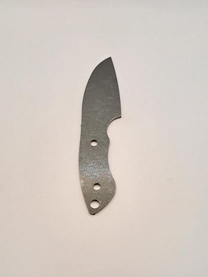 Straight Edge EDC Knife Blank (Unfinished): High Carbon Steel, USA Made DIY Blade