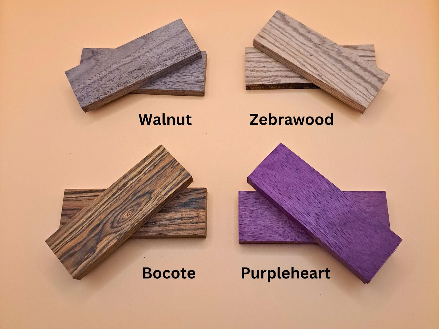 DIY Hunting Knife Making Kit: 7 Inch Drop Point High Carbon Steel Blade, Exotic Wood Handles