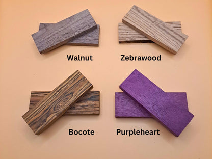 DIY Hunting Knife Making Kit: 7 Inch Drop Point High Carbon Steel Blade, Exotic Wood Handles