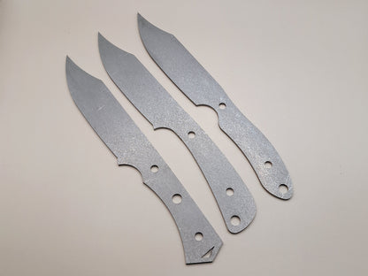 9 Inch Clip Point Knife Blank (Unfinished): High Carbon or Stainless DIY Blade