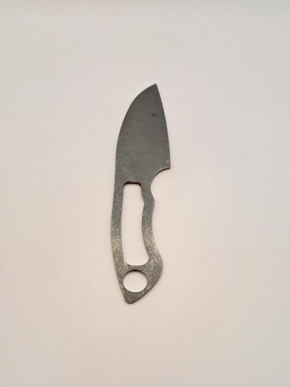 Straight Edge EDC Knife Blank (Unfinished): High Carbon Steel, USA Made DIY Blade