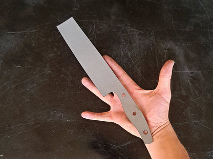 Nakiri Chef Knife Blank (Unfinished): Stainless or High Carbon Steel, DIY Kitchen Knife