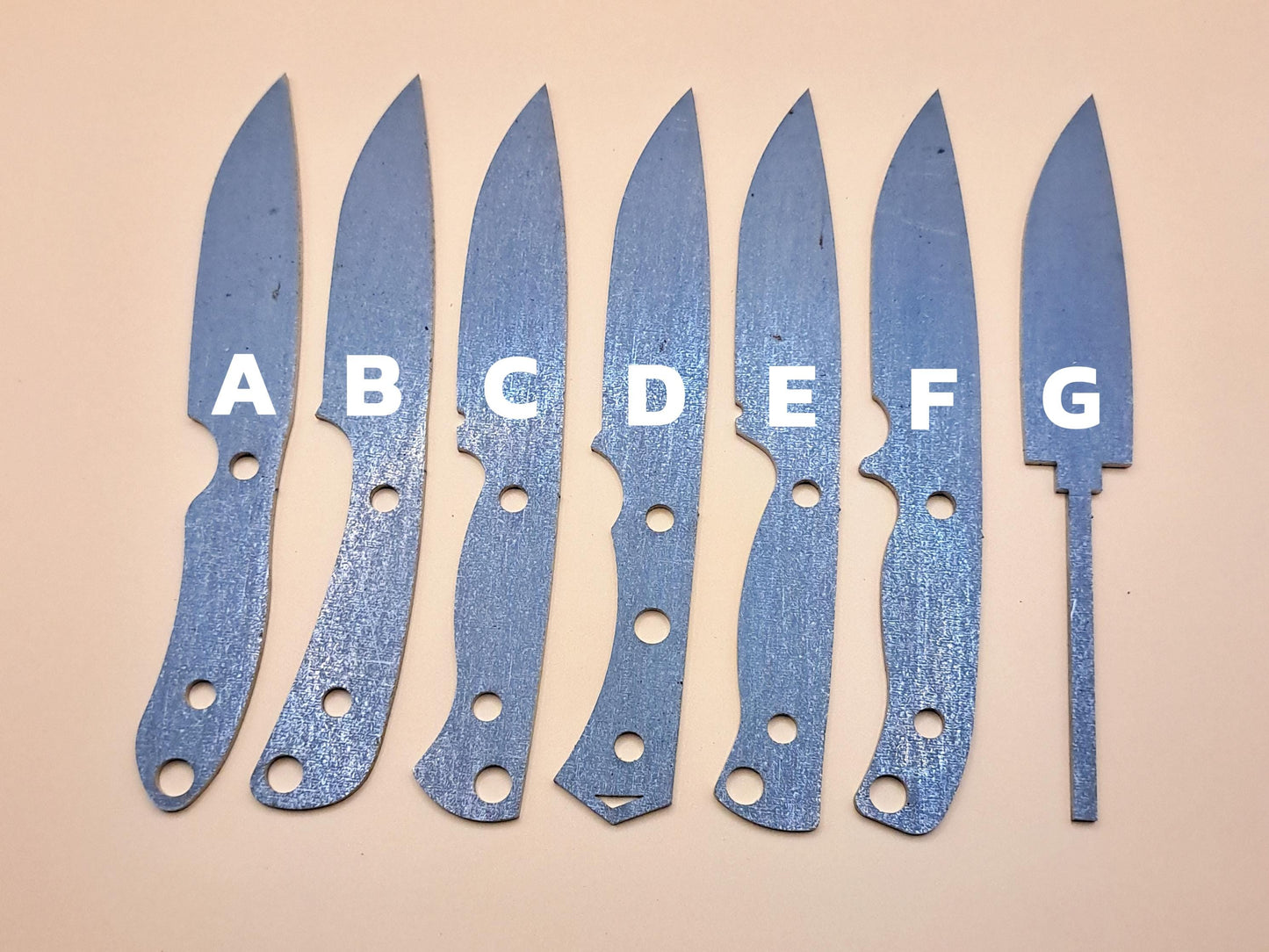 7 Inch Drop Point Knife Blank (Unfinished): High Carbon or Stainless Steel, DIY Blade