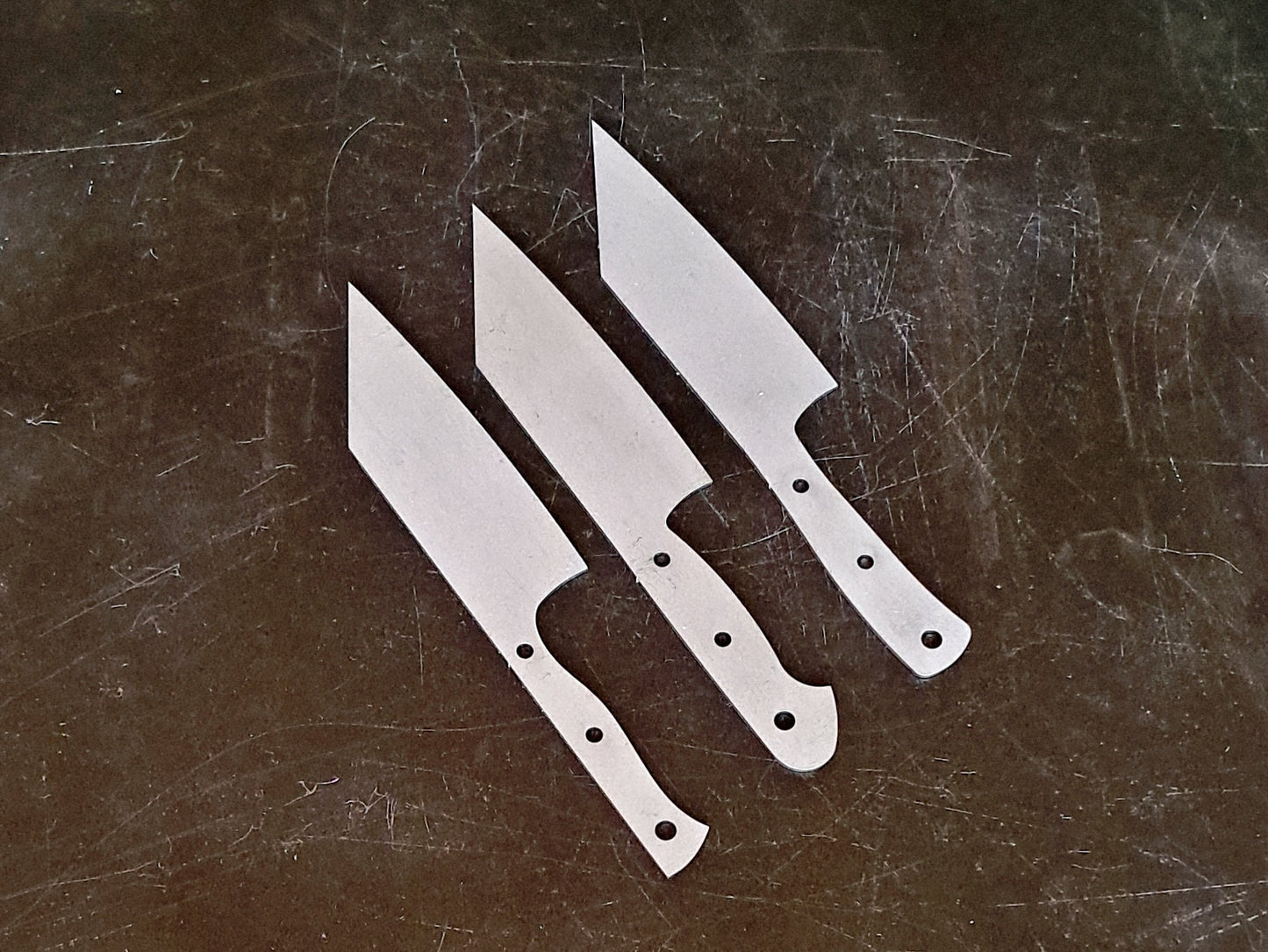 Station Chef Knife Blade Blank (Unfinished): Stainless or High Carbon Steel, DIY Kitchen Knife