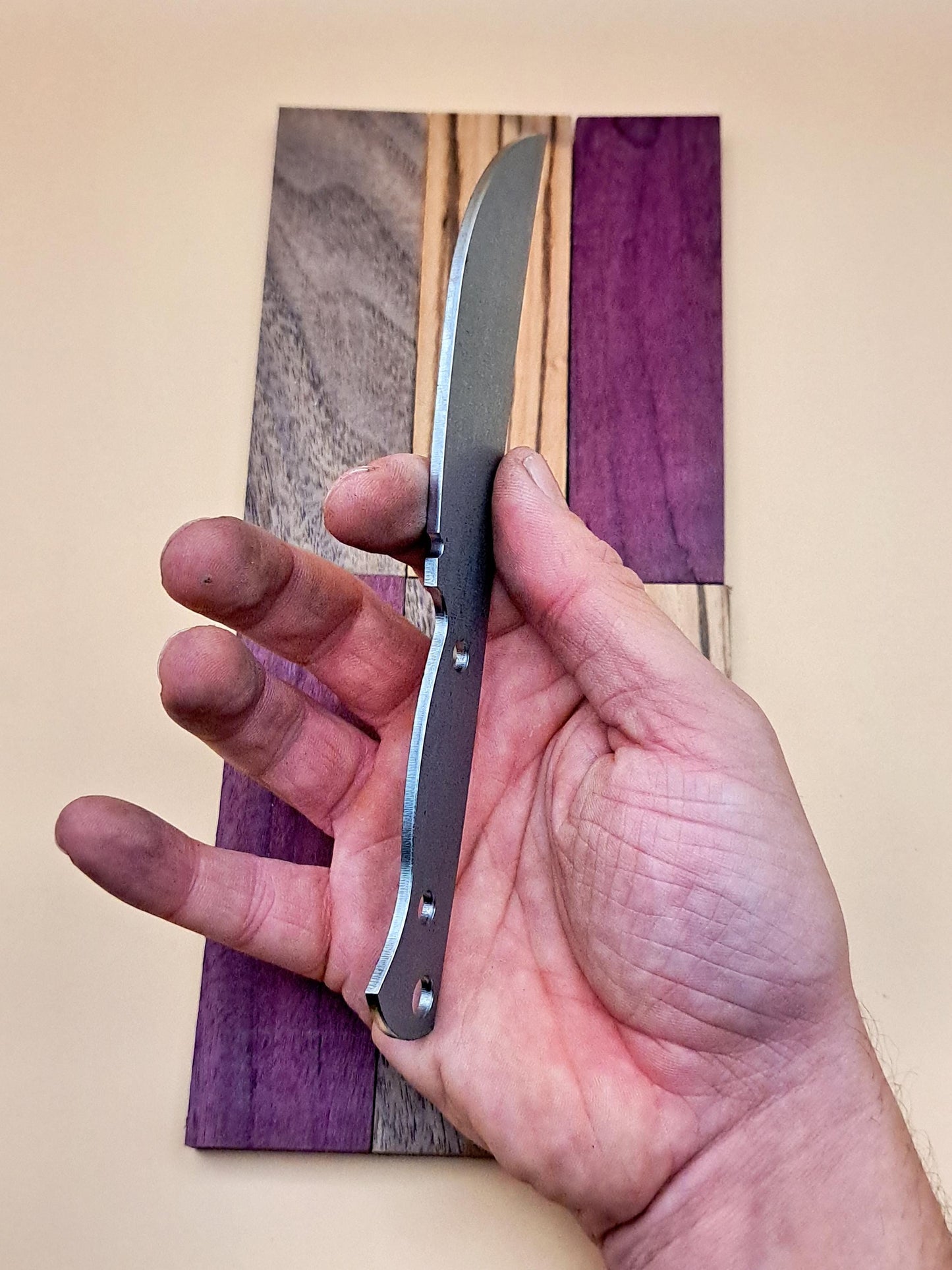 7 Inch Skinner Knife Blank (Unfinished): High Carbon or Stainless Steel, DIY Blade