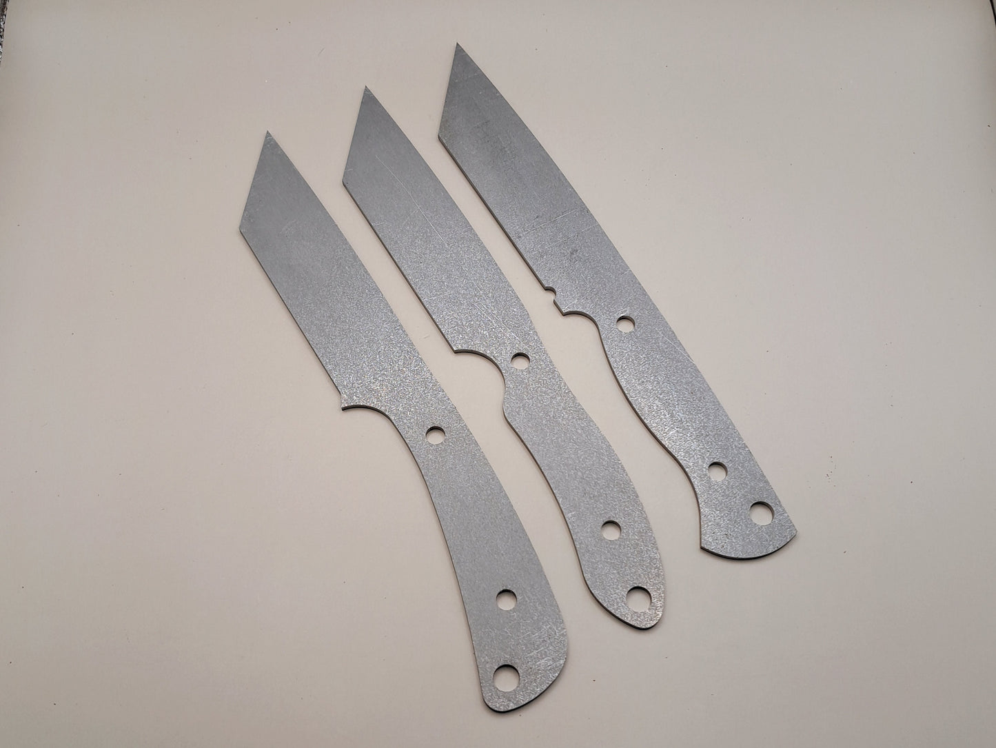 9 Inch Tanto Knife Blade Blank (Unfinished): High Carbon or Stainless Steel DIY Blade