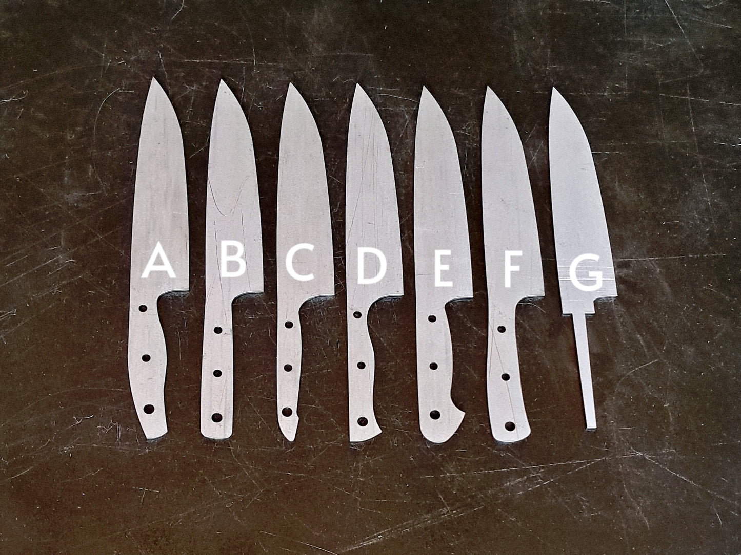 Chef Knife Blade Blank (Unfinished): Stainless or High Carbon Steel, DIY Kitchen Knife